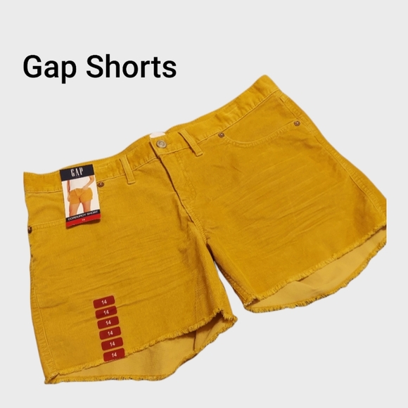 Gap corduroy shorts. New with tags. Yellow size 14 - Picture 2 of 5